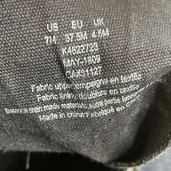 DKNY Chambray Denim Wedge Zip Front Sneakers 7 Dark Denim Blue - Picture 12 of 14